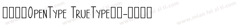 宋体常规OpenType TrueType字体字体转换